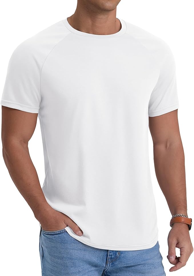 Askdeer Men's T-Shirt Short Sleeve Quick Dry Shirts Lightweight Workout Athletic Tees for Running, Beach, Hiking