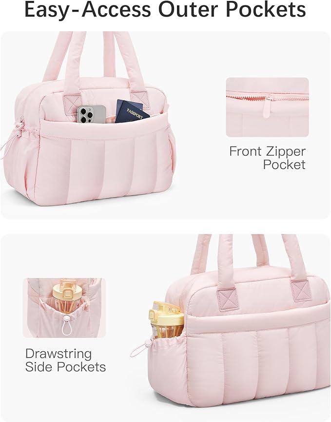 oscaurt Gym Bag for Women Lightweight Duffle Bag for Travel with Toiletry Pouch Water Resistant Carry On Weekender Overnight Duffel