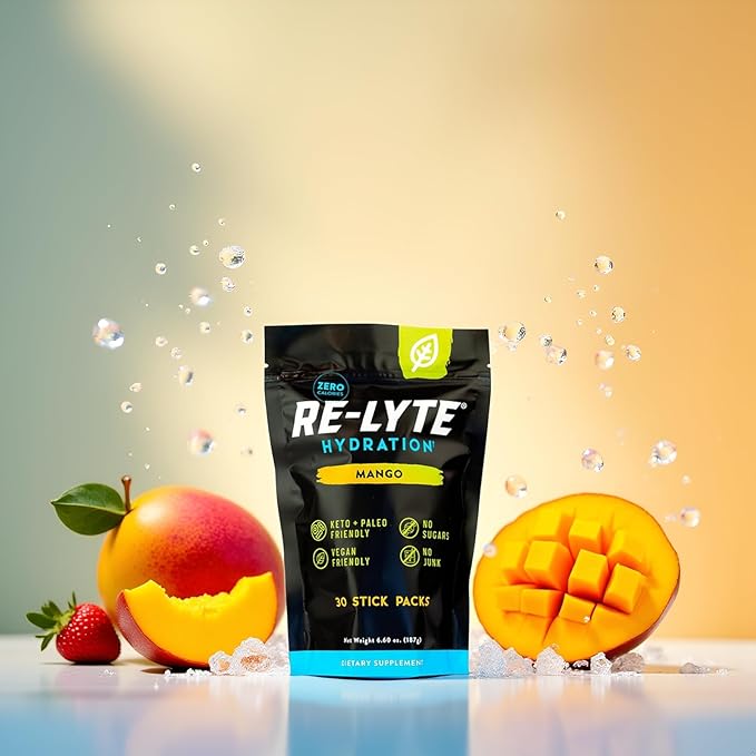 REDMOND Re-Lyte Hydratio Electrolyte Drink Powder Mix (Mango) 30 Stick Packs