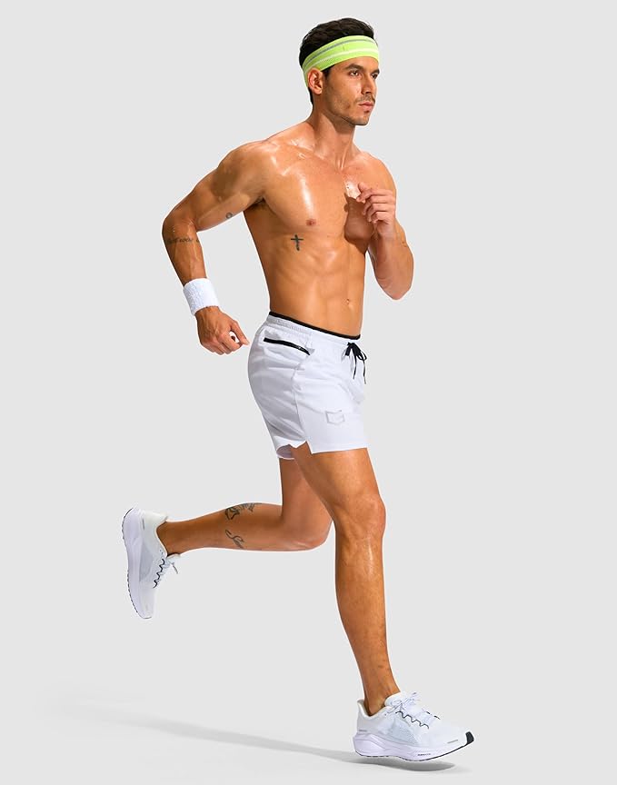 G Gradual Men's Running Athletic Shorts with Zipper Pocket 5"/ 7" Lightweight Quick Dry Gym Workout Shorts for Tennis Active
