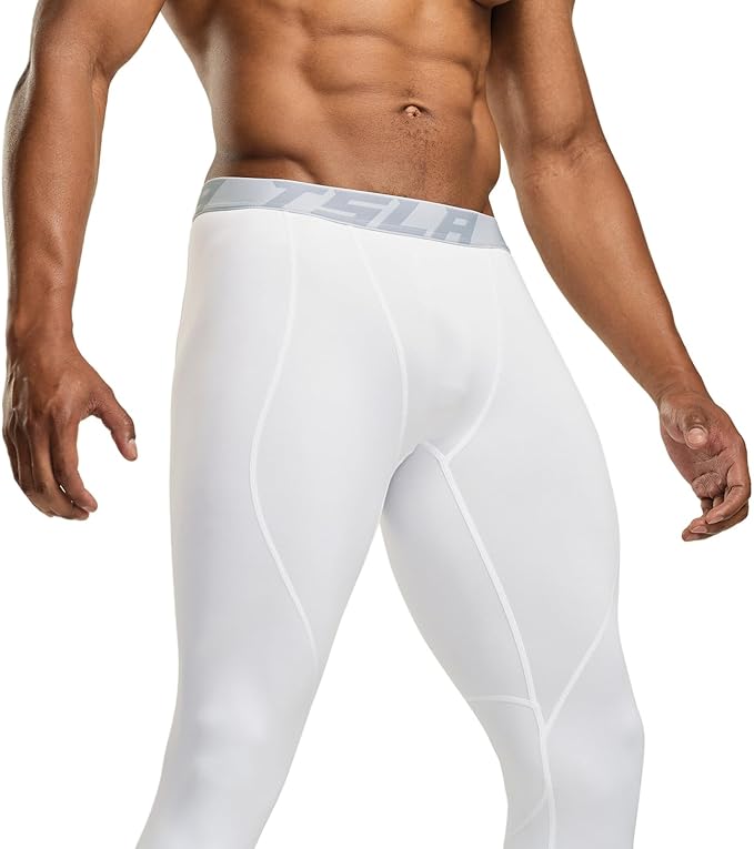 TSLA Men's Thermal Compression Pants, Athletic Sports Leggings & Running Tights, Wintergear Base Layer Bottoms