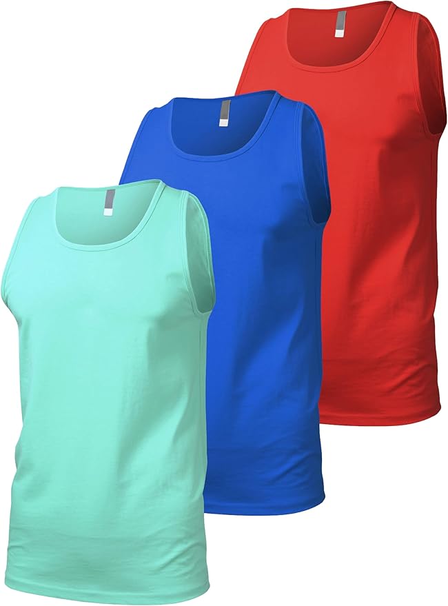 Hat and Beyond Mens Tank Top Soft Performance Boxing Gym Shirts Plain Muscle Tee