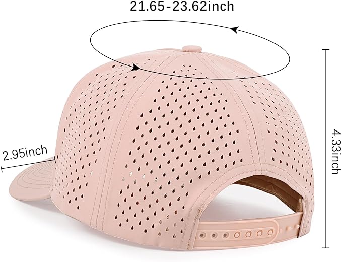 Quick Dry Baseball Cap Curved Brim Snapback Hat Laser Cut Mesh Ball Cap Golf Ball Cap for Men Women