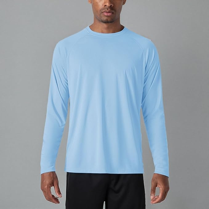 MAGCOMSEN Men's Long Sleeve Shirts UPF 50+ UV Sun Protection Athletic Shirts for Hiking Running Workout Rash Guard