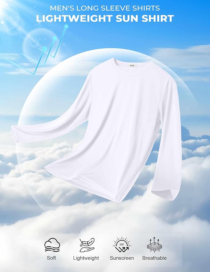 COOFANDY Long Sleeve Shirts for Men Moisture Wicking Activewear T-Shirts Workout Running Shirts