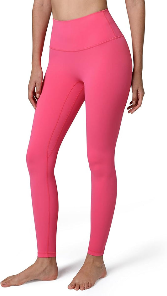 Colorfulkoala Dreamlux No Front Seam Leggings for Women 25"/28" Inseam, Seamless High Waisted Buttery Soft Yoga Pants