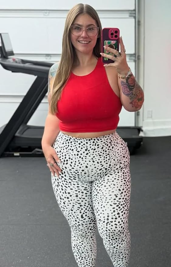 Aoxjox High Waisted Workout Leggings for Women Tummy Control Buttery Soft Yoga Metamorph Deep V Pants 26"