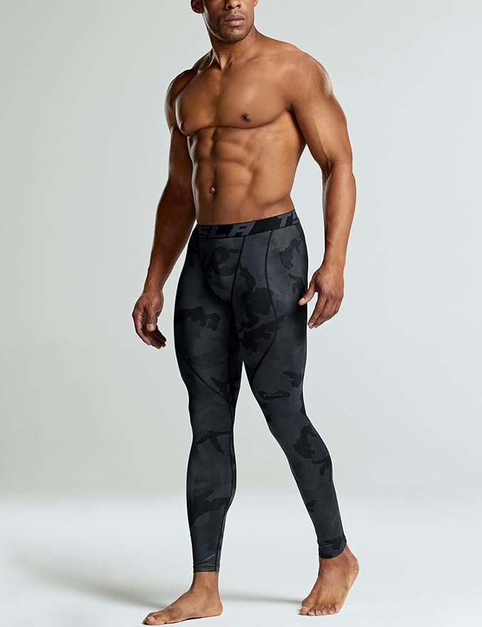 TSLA Men's Thermal Compression Pants, Athletic Sports Leggings & Running Tights, Wintergear Base Layer Bottoms