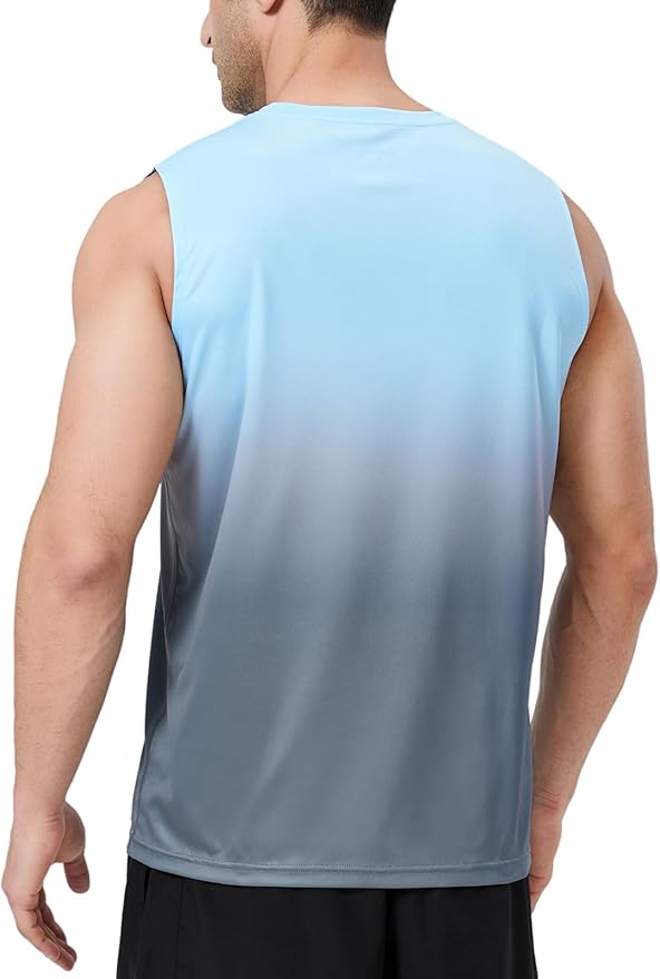 Men's Sleeveless UPF 50+ Swim Shirts Quick Dry Workout Tank Top UV Protection Running Gym Muscle T Shirts