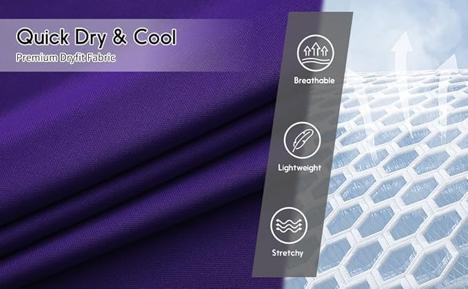 Men's Long Sleeve Moisture Wicking Athletic Shirts, Dry Fit Long Sleeve UV Protection Shirts Men for Workout, Running, Hiking