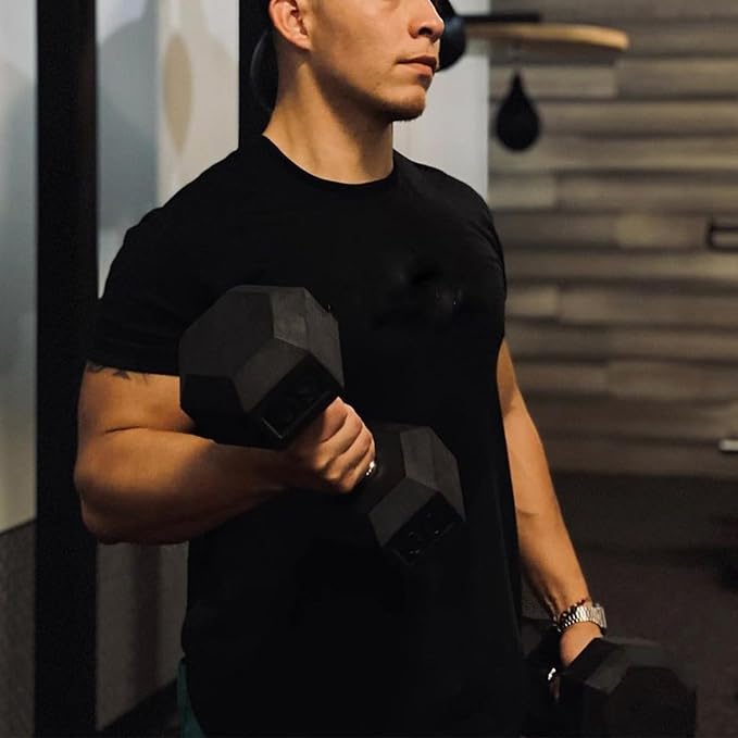 Men's 3pack Dry Fit Workout Gym Short Sleeve T Shirt Moisture Wicking Active Athletic Performance Running Shirts