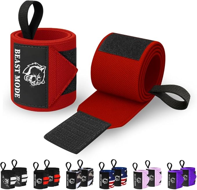 TECEUM Weightlifting 18" & 12" Wrist Wraps with Thumb Loop – Heavy Duty Wrist Workout Braces for Men and Women – Ideal for Powerlifting, Strength Training, Bodybuilding