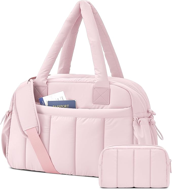 oscaurt Gym Bag for Women Lightweight Duffle Bag for Travel with Toiletry Pouch Water Resistant Carry On Weekender Overnight Duffel