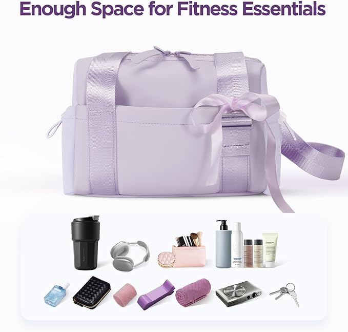 Mini Gym Bag for Women Girls Small Gym Tote Bag with Wet Compartment Waterproof Travel Duffle Bag Cute Workout Sport Bag