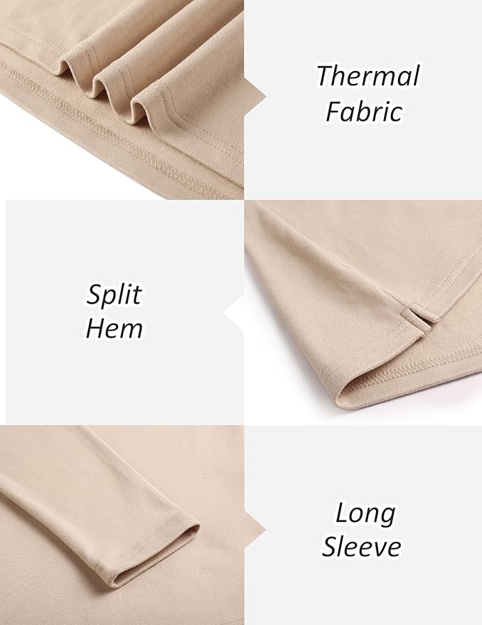 COOFANDY Mens Mock Turtleneck Long Sleeve Shirts Basic Thermal Turtle Neck Undershirt Lightweight Pullover Sweaters Top