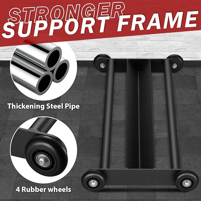 GMWD Glute Ham Glider, Commercial Glute Hamstring Roller with Smooth Wheels, Multi-Function Exercise Wheels, Home Gym Full Body Workout AB Training