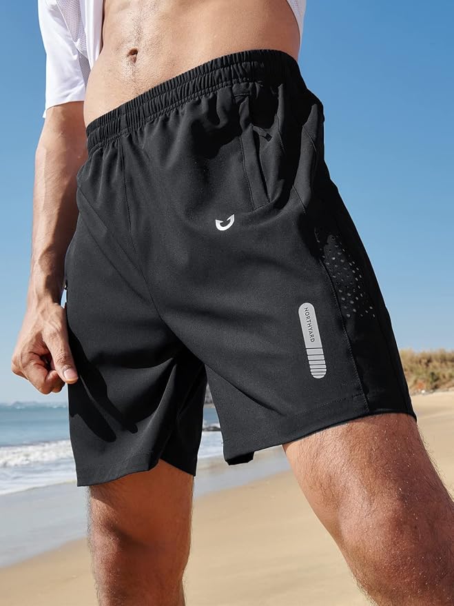 NORTHYARD Men's Athletic Running Shorts Quick Dry Workout Shorts 7"/ 5"/ 9" Lightweight Sports Gym Basketball Tennis Hiking