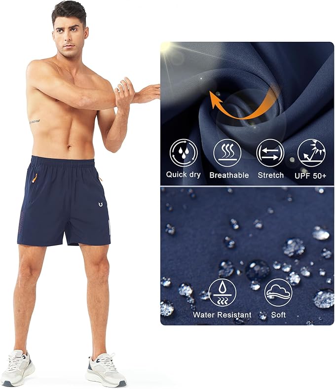 NORTHYARD Men's Athletic Running Shorts Quick Dry Workout Shorts 7"/ 5"/ 9" Lightweight Sports Gym Basketball Tennis Hiking