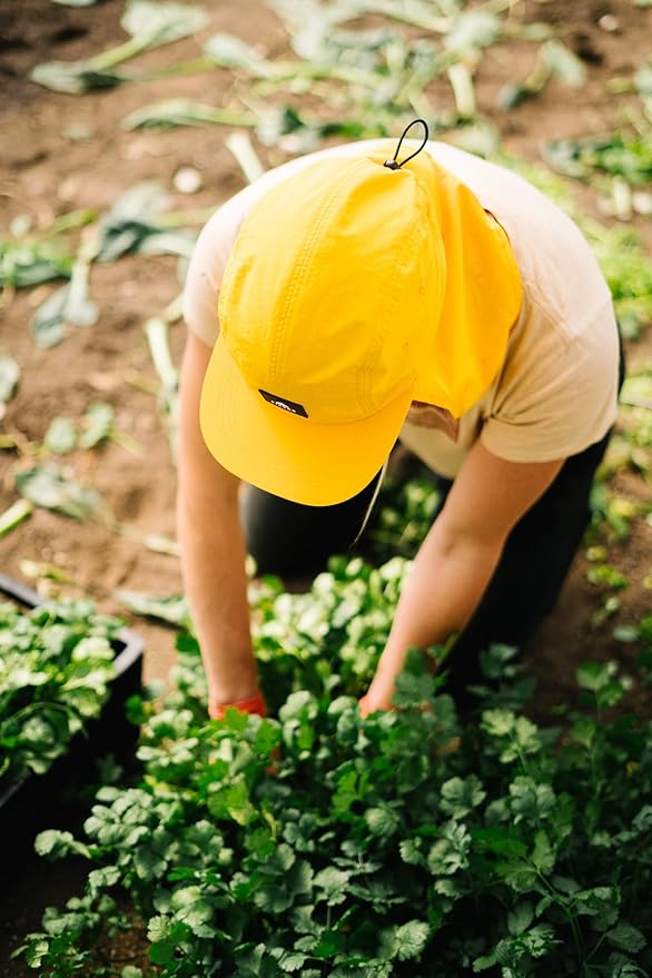 Tillak Chamisa Sun Hat, Lightweight Nylon 5 Panel Cap with Hide-able Neck Shade and Spring Cord