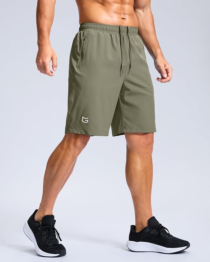 G Gradual Men's Athletic Running Shorts with Zipper Pockets Quick Dry 7"/ 5"/ 9" Workout Gym Shorts for Basketball Hiking