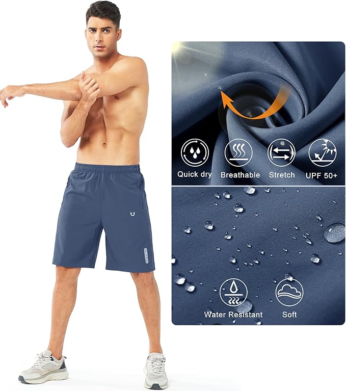 NORTHYARD Men's Athletic Running Shorts Quick Dry Workout Shorts 7"/ 5"/ 9" Lightweight Sports Gym Basketball Tennis Hiking