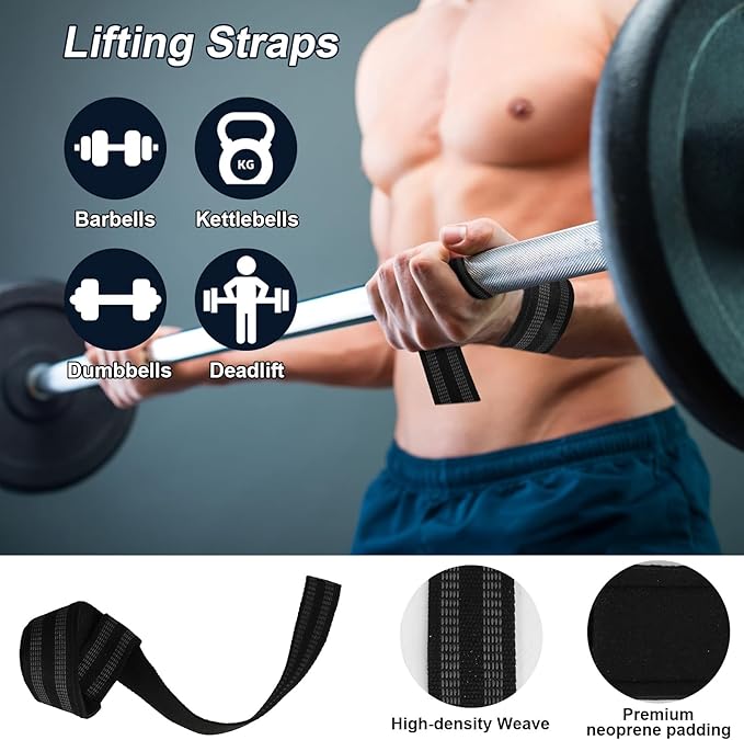 Cable Machine Attachment Set - Ankle Straps for Cable Machines, Tricep Rope, Gym Exercise Handles, Lifting Wrist Straps, Cable Kick Back Ankle Strap, Lat Pulldown Attachments, Gym Accessories