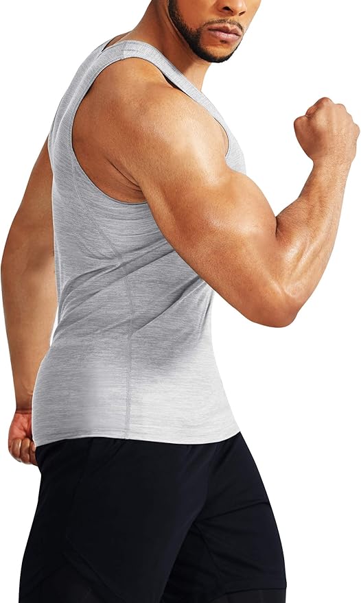NELEUS Men's 3 Pack Dry Fit Compression Tank Top