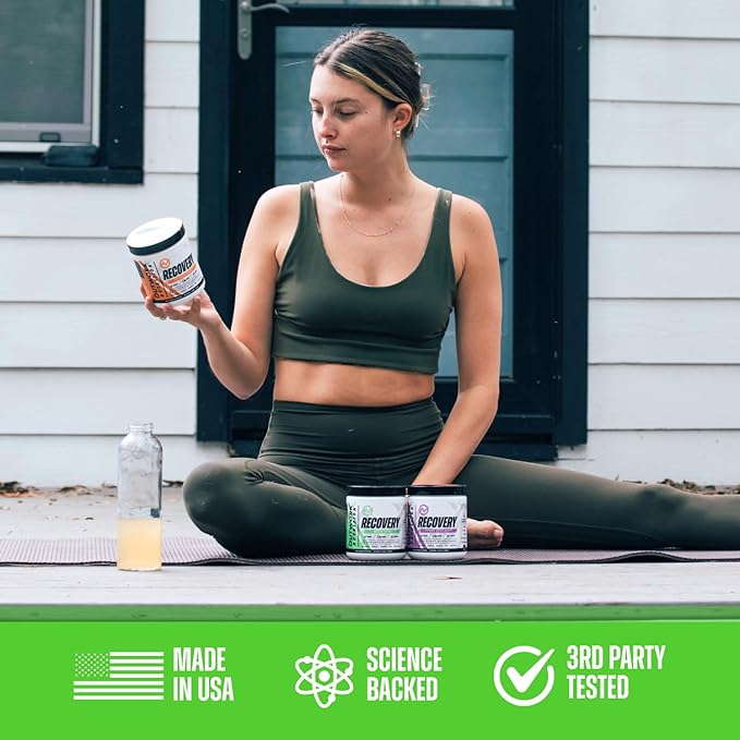 Outwork Nutrition Post Workout Recovery Powder - Creatine Monohydrate, KSM-66 Ashwagandha & Tart Cherry - Speeds Recovery, Eases Soreness - Creatine Powder for Men & Women, Green Apple, 240 Gr