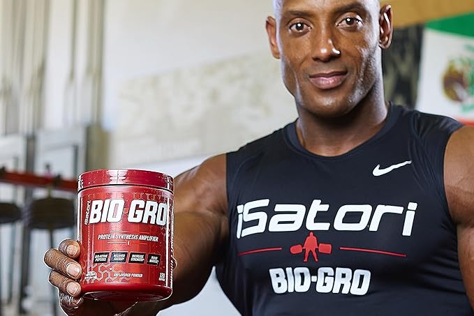 iSatori BIO-GRO Protein Synthesis Amplifier, for Muscle Recovery & Growth, Enhanced Stimulant Free Pre-Workout & Colostrum Supplement with Bio-Active Peptides- Unflavored (120 Servings)