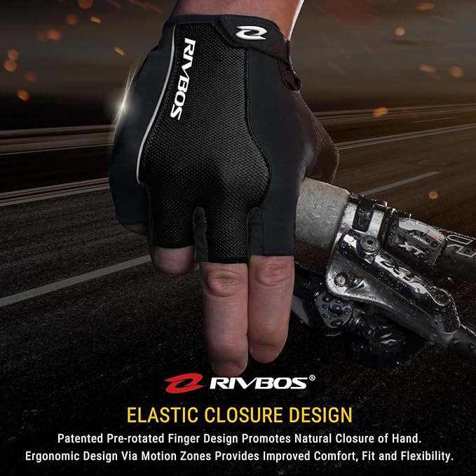 RIVBOS Cycling Gloves Bike Gloves for Men Women with Anti-Slip Shock-Absorbing Pad for Bicycle/Workout/Road Bike/Gym/Driving CHG001
