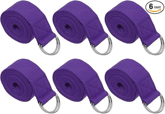 PATIKIL Yoga Strap for Stretching Cotton Yoga Belt with Adjustable Metal D-Ring Buckle Stretch Bands for Fitness Pilates