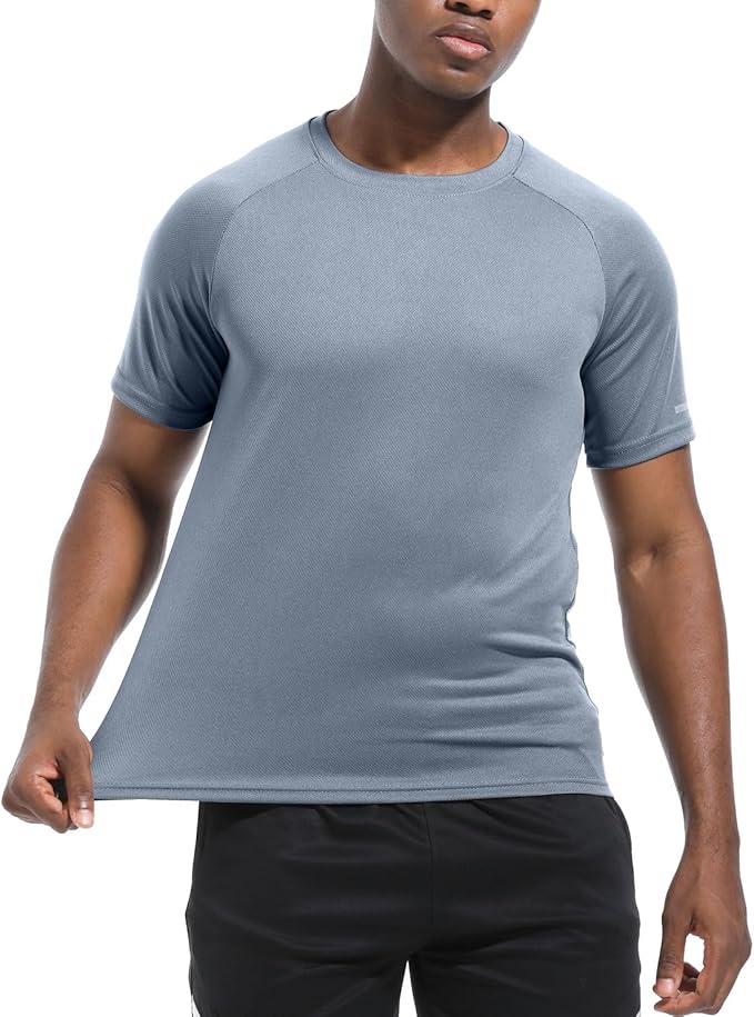Boyzn 1, 3, 5 or 7 Pack Men's Workout Running Shirts, Dry Fit Moisture Wicking T-Shirt, Gym Athletic Short Sleeve Tee Shirts