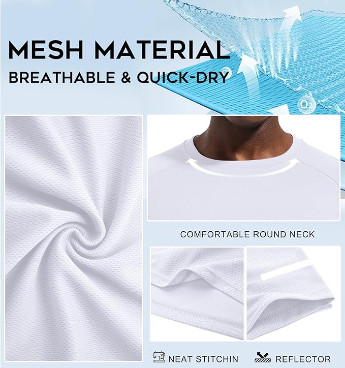 Holure Men's Mesh Quick-Dry Short Sleeve Workout T-Shirt