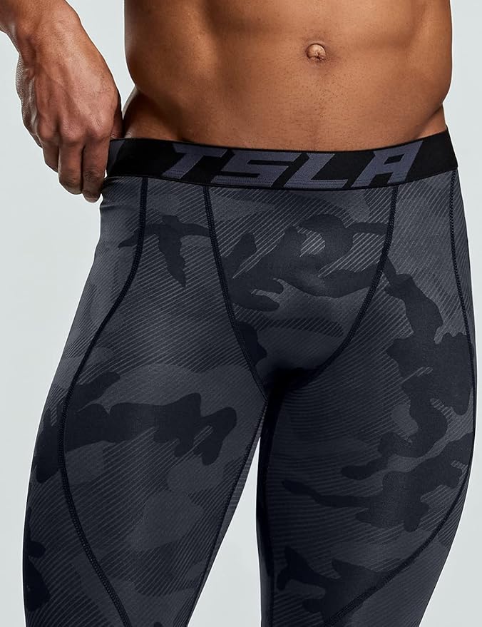 TSLA Men's Thermal Compression Pants, Athletic Sports Leggings & Running Tights, Wintergear Base Layer Bottoms