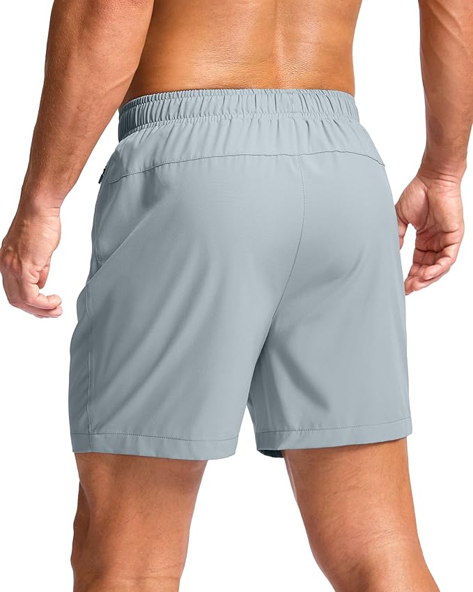 G Gradual Men's Athletic Running Shorts with Zipper Pockets Quick Dry 7"/ 5"/ 9" Workout Gym Shorts for Basketball Hiking