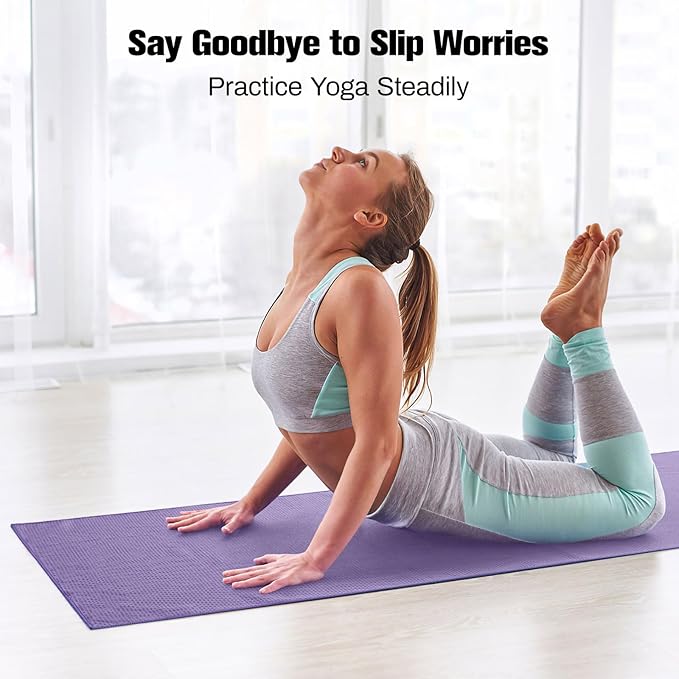 MoKo Hot Yoga Towel, Non-Slip Yoga Mat Towel with Grip Dots, 74.4"×27.3" Yoga Mat Cover for Pilates, Fitness, Meditation