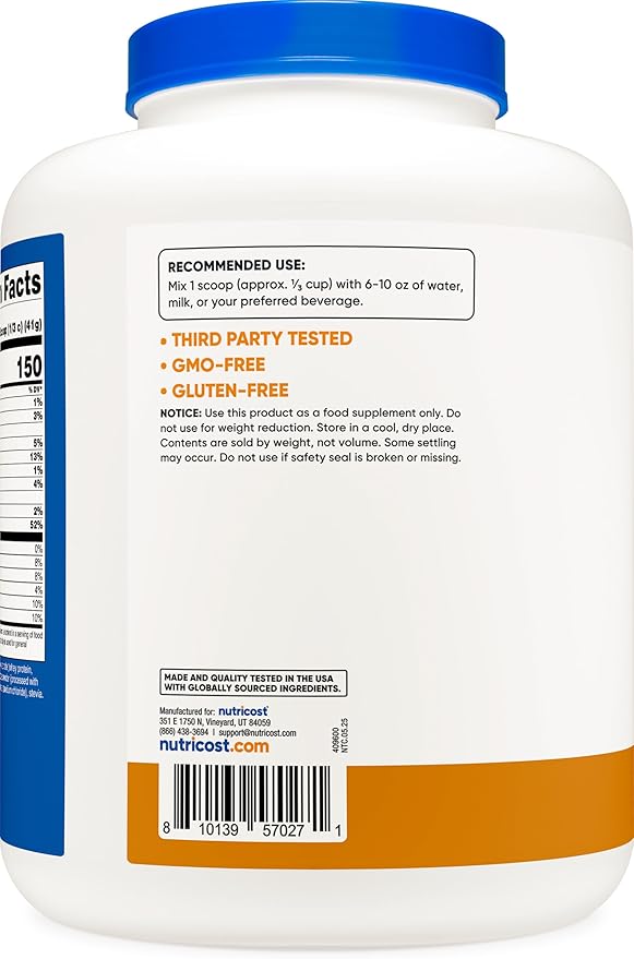 Nutricost Grass-Fed Whey Protein Isolate (Chocolate Peanut Butter, 5LBS) - Non-GMO, Gluten Free