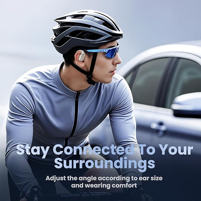 2026 Upgraded Open Ear Headphones,Over Ear Earbuds with Ergonomic Earhook,Bluetooth Headphones 6.0 with Smart Digital Display,80H Playtime,IPX7 Waterproof,Touch Control Operate Fit Cycling,Running