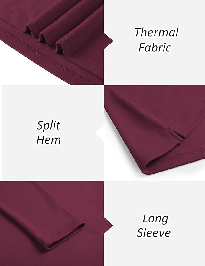 COOFANDY Mens Mock Turtleneck Long Sleeve Shirts Basic Thermal Turtle Neck Undershirt Lightweight Pullover Sweaters Top