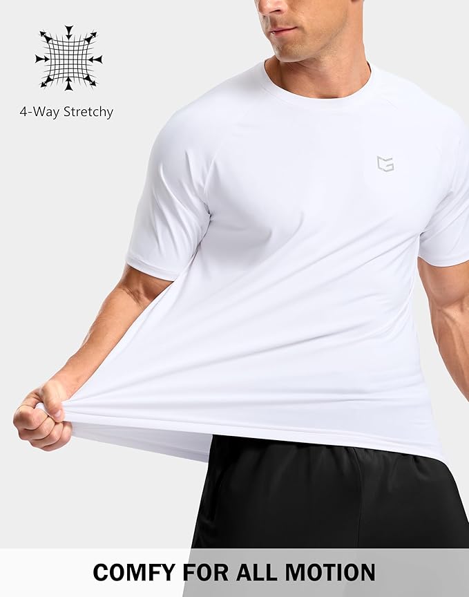 G Gradual Men's Workout Athletic T-Shirts Moisture Wicking Cooling Running Shirts Short Sleeve Performance Tee for Gym Tennis