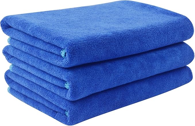 SINLAND Microfiber Gym Towels Sports Fitness Workout Sweat Towel Super Soft and Absorbent 3 Pack 16 Inch X 32 Inch
