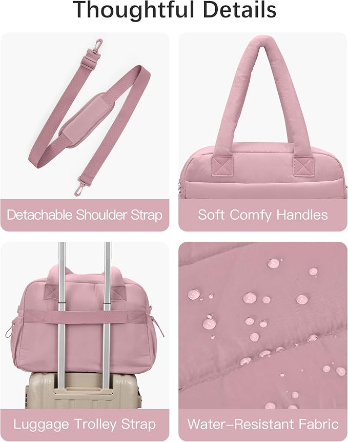 oscaurt Gym Bag for Women Lightweight Duffle Bag for Travel with Toiletry Pouch Water Resistant Carry On Weekender Overnight Duffel