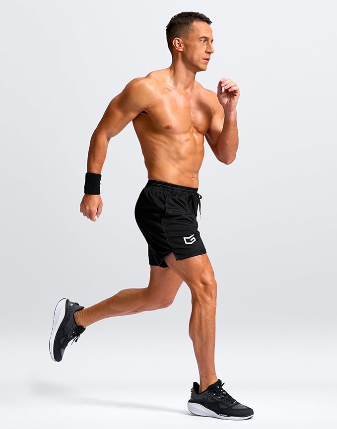 G Gradual Men's Athletic Workout Shorts with Pockets 5"/7"/9" Lightweight Quick Dry Gym Basketball Running Shorts for Men