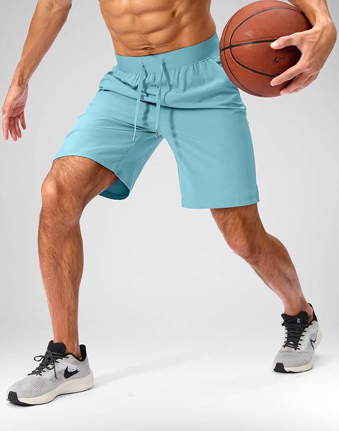 Men's Running Shorts with Zipper Pockets 9 Inch/ 7 Inch / 5 Inch Lightweight Quick Dry Gym Workout Athletic Shorts for Men