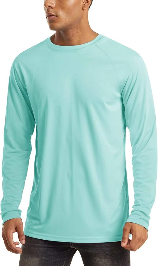 MAGCOMSEN Men's Long Sleeve Shirts UPF 50+ UV Sun Protection Athletic Shirts for Hiking Running Workout Rash Guard
