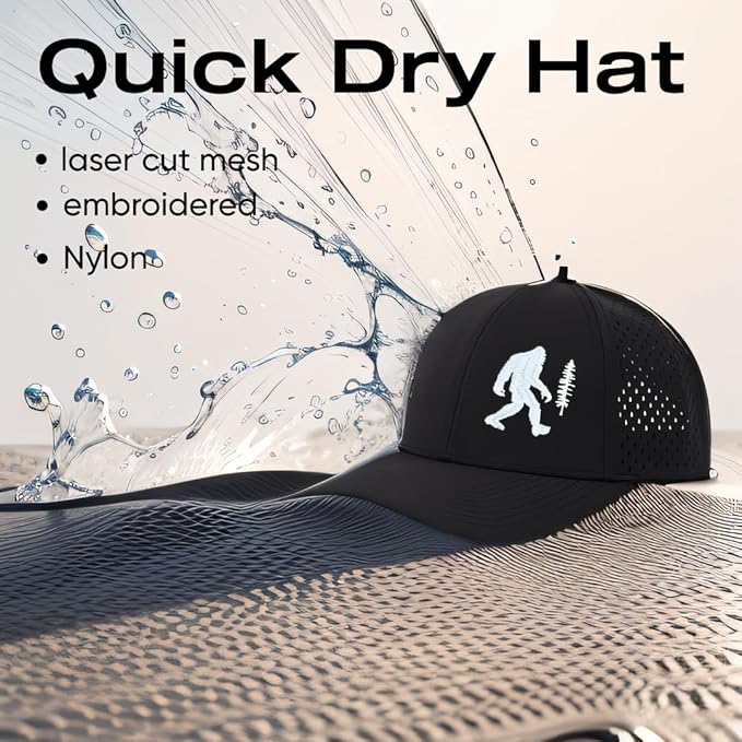 Quick Dry Baseball Cap Laser Cut Mesh Snapback Hats for Men & Women