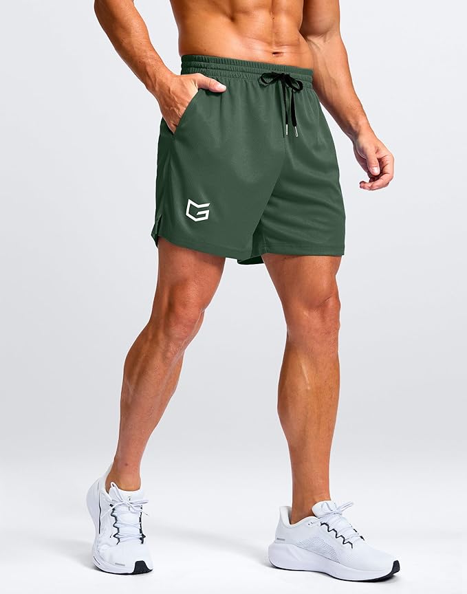 G Gradual Men's Athletic Workout Shorts with Pockets 5"/7"/9" Lightweight Quick Dry Gym Basketball Running Shorts for Men