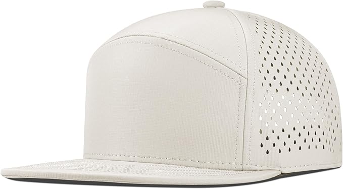 Performance Snapback Hats for Men Women,Flat Bill Cap,Golf,Running,Workout
