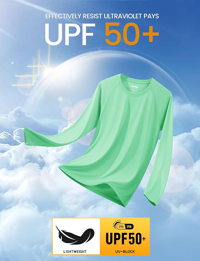 MAGCOMSEN Men's Long Sleeve Shirts UPF 50+ UV Sun Protection Athletic Shirts for Hiking Running Workout Rash Guard
