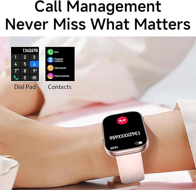 Yihou Smart Watches for Women with Heart Rate Monitor Sleep Monitoring Fitness Tracker for Women Pedometer Calorie Distance Fitness Watch Flashlight for Android iOS Silvery Grey